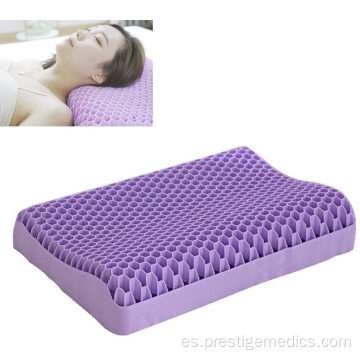 Hexagon Hexagon Hole Wave Design Tpe Purple Neck Almohada